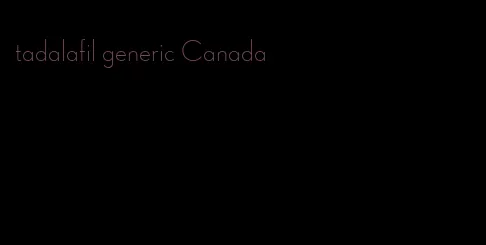tadalafil generic Canada