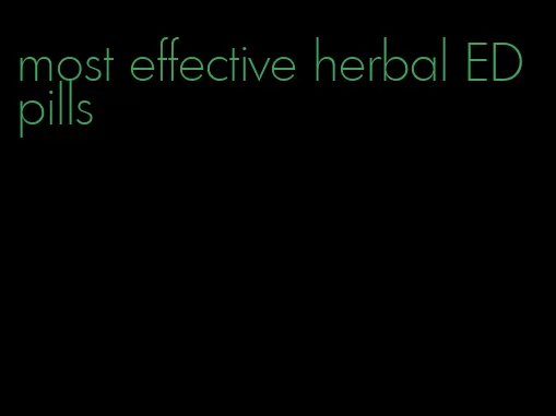most effective herbal ED pills