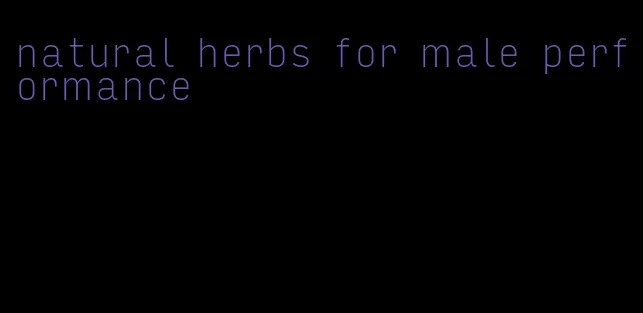 natural herbs for male performance