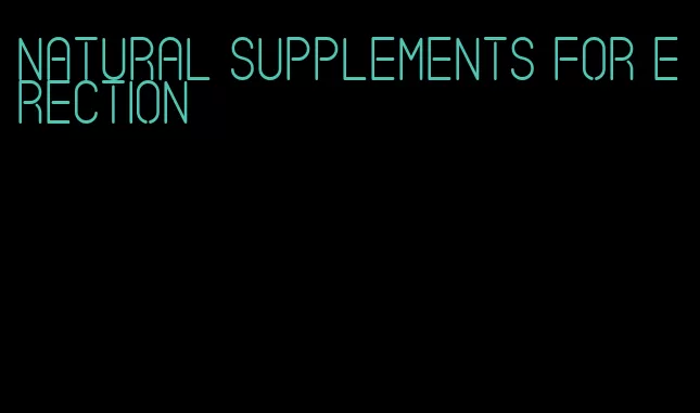 natural supplements for erection