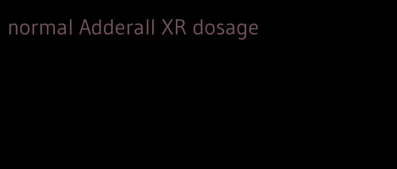 normal Adderall XR dosage