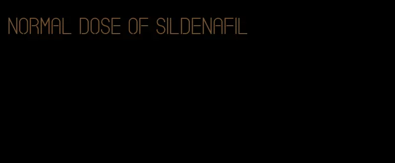 normal dose of sildenafil