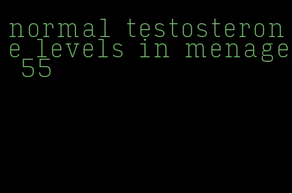 normal testosterone levels in menage 55