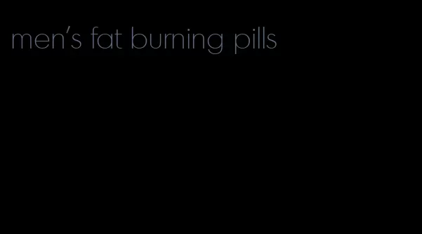 men's fat burning pills