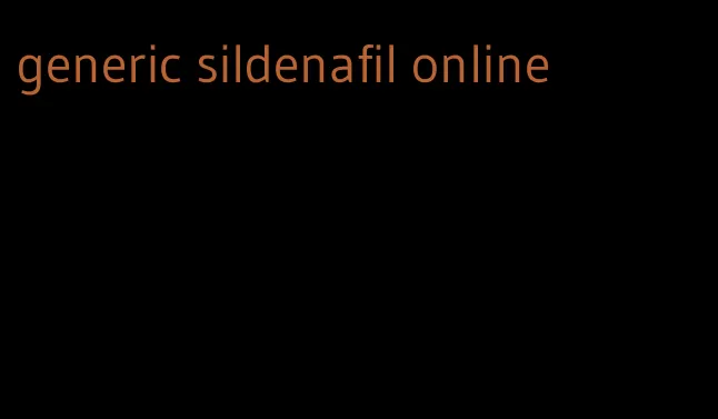 generic sildenafil online