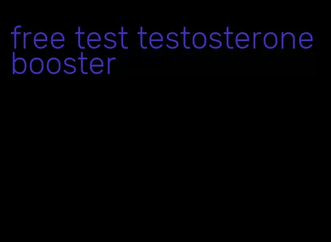free test testosterone booster