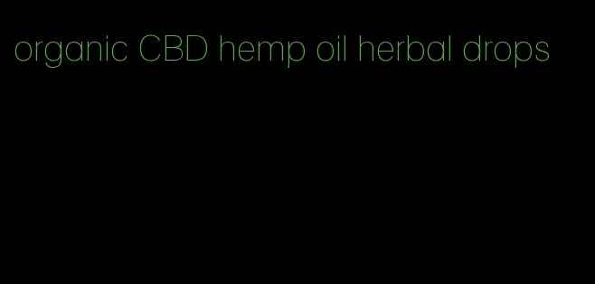 organic CBD hemp oil herbal drops