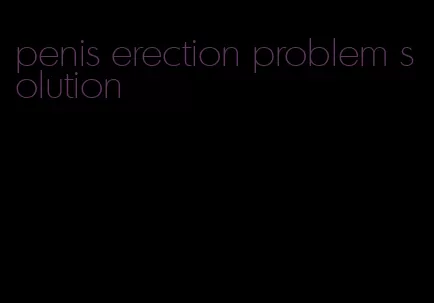 penis erection problem solution
