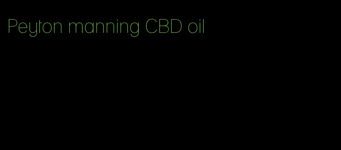 Peyton manning CBD oil