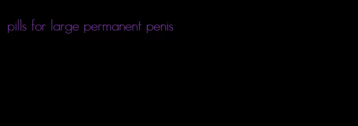 pills for large permanent penis