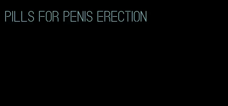 pills for penis erection