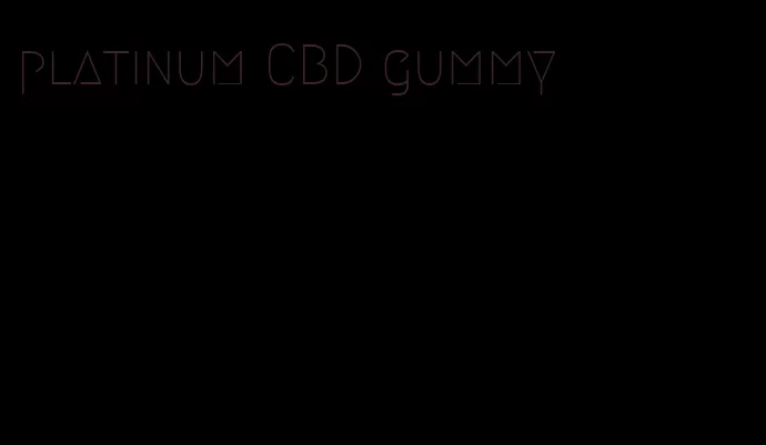 platinum CBD gummy
