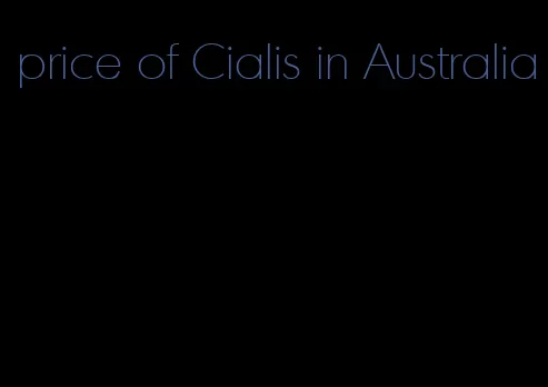 price of Cialis in Australia