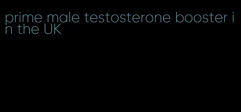 prime male testosterone booster in the UK