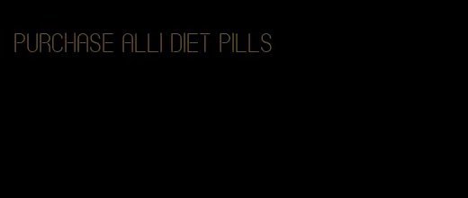 purchase Alli diet pills