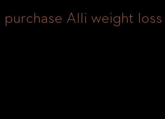 purchase Alli weight loss