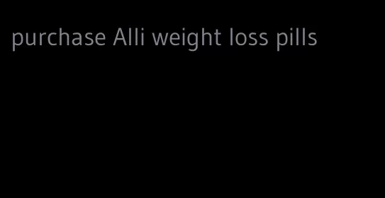 purchase Alli weight loss pills