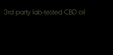 3rd party lab-tested CBD oil