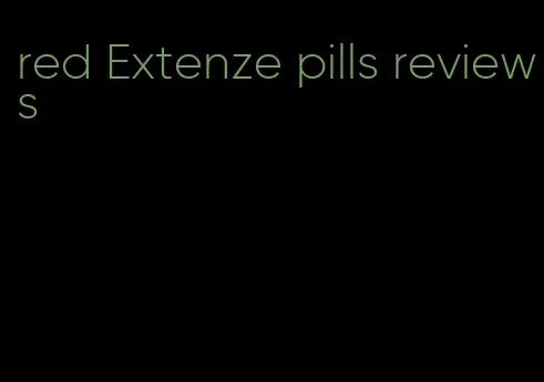 red Extenze pills reviews