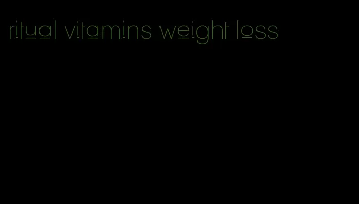 ritual vitamins weight loss