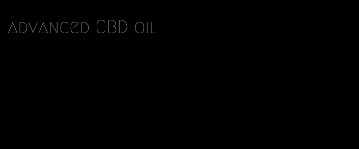 advanced CBD oil