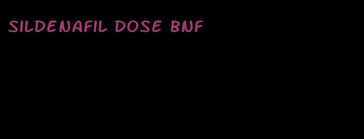 sildenafil dose BNF