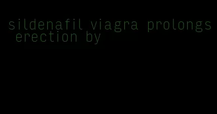 sildenafil viagra prolongs erection by