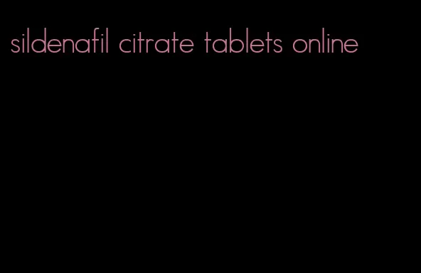 sildenafil citrate tablets online