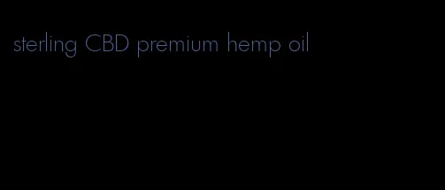 sterling CBD premium hemp oil