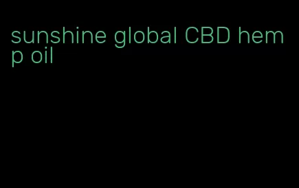sunshine global CBD hemp oil
