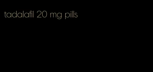 tadalafil 20 mg pills