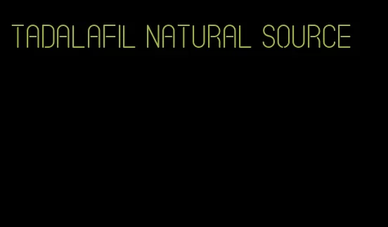 tadalafil natural source