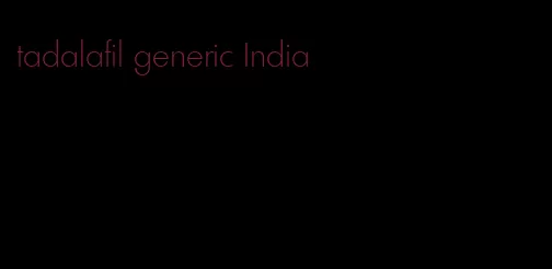 tadalafil generic India