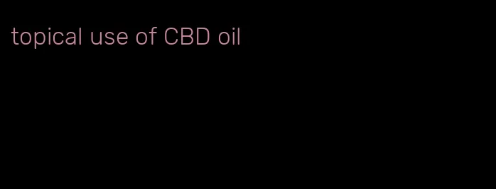 topical use of CBD oil