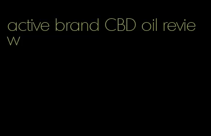 active brand CBD oil review