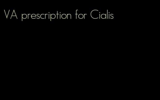 VA prescription for Cialis