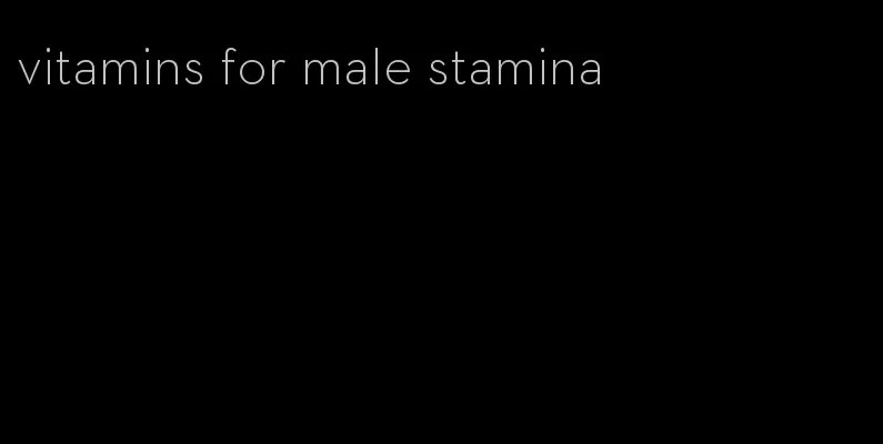 vitamins for male stamina