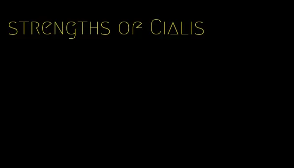 strengths of Cialis