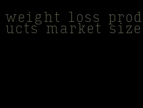 weight loss products market size