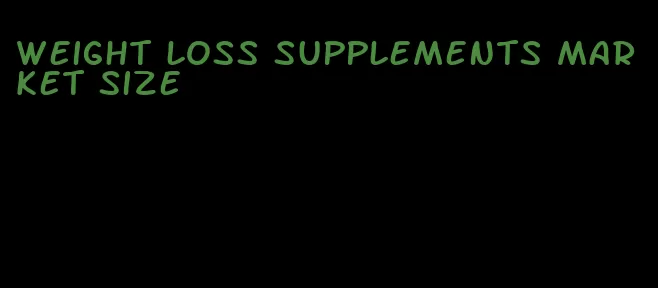 weight loss supplements market size