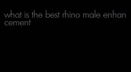 what is the best rhino male enhancement