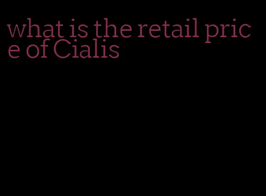 what is the retail price of Cialis