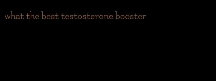 what the best testosterone booster