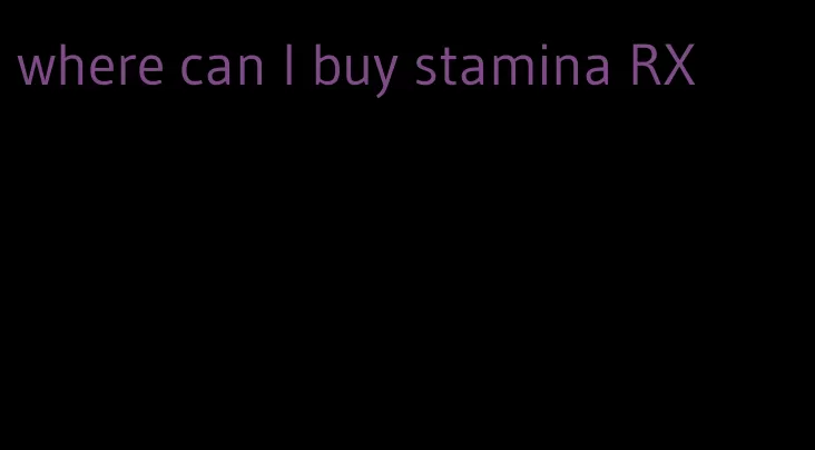 where can I buy stamina RX