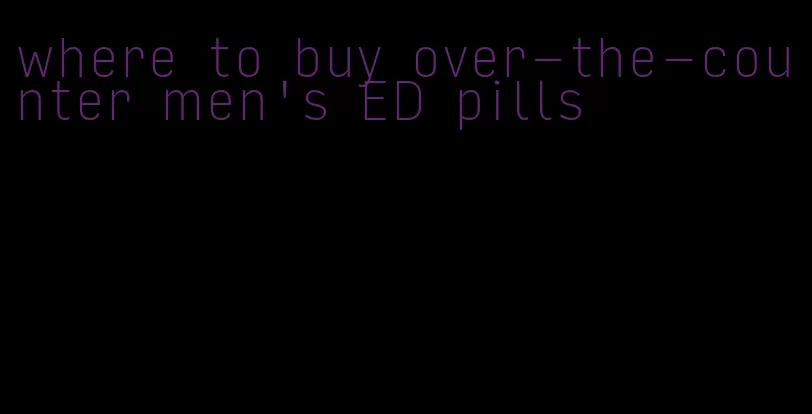 where to buy over-the-counter men's ED pills
