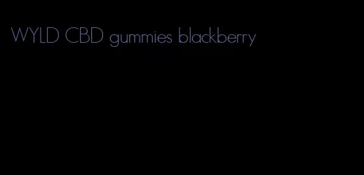 WYLD CBD gummies blackberry