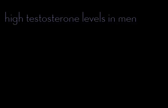 high testosterone levels in men